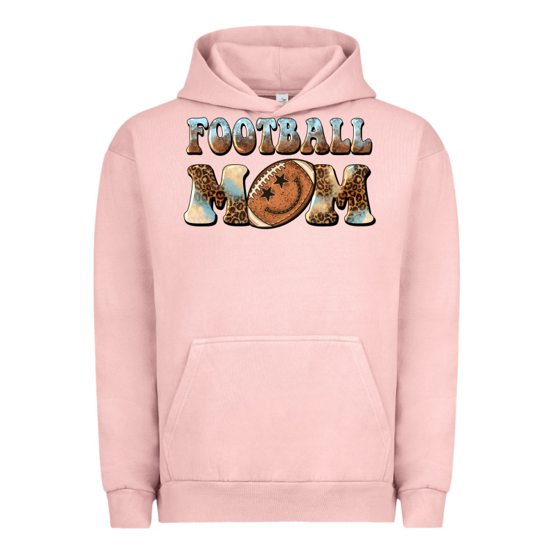 Football Mom Football Smiley Face Urban Hoodie by BarkalooDesign | Teevron