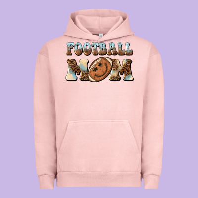 Football Mom Football Smiley Face Urban Hoodie Designed By Barkaloodesign