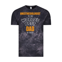 Cloud Black anesthesiologist by day worlds best dad by night fathers day Vintage Tee - linhVisuals