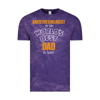 Cloud Purple anesthesiologist by day worlds best dad by night fathers day Vintage Tee - linhVisuals