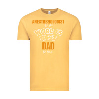 Vintage Mustard anesthesiologist by day worlds best dad by night fathers day Vintage Tee - linhVisuals