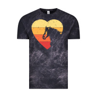 Cloud Black Vintage Heart Horse Equestrian | Horse lover Vintage Tee - linhVisuals