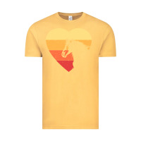 Vintage Mustard Vintage Heart Horse Equestrian | Horse lover Vintage Tee - linhVisuals
