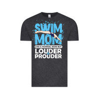 Vintage Black womens swimmer swim mom louder prouder sports mother t shirt t shirt Vintage Tee - linhVisuals
