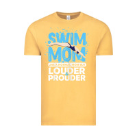 Vintage Mustard womens swimmer swim mom louder prouder sports mother t shirt t shirt Vintage Tee - linhVisuals