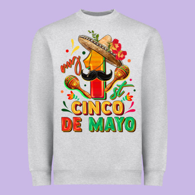My First Cinco De Mayo Heavyweight Sweatshirt Designed By Fadigitalartstudio
