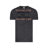 Vintage Black please don't do coke in the bathroom Vintage Tee - linhVisuals
