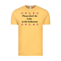Vintage Mustard please don't do coke in the bathroom Vintage Tee - linhVisuals