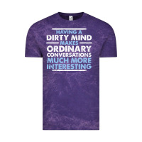 Cloud Purple having a dirty mind makes ordinary conversations much more interesting Vintage Tee - linhVisuals