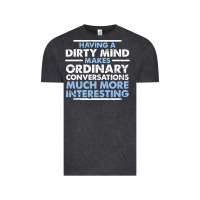 Vintage Black having a dirty mind makes ordinary conversations much more interesting Vintage Tee - linhVisuals