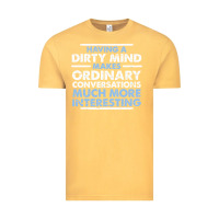 Vintage Mustard having a dirty mind makes ordinary conversations much more interesting Vintage Tee - linhVisuals