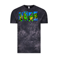 Cloud Black arcade turtles Vintage Tee - linhVisuals
