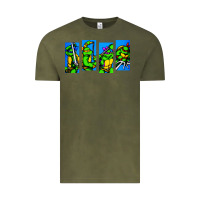 Vintage Olive arcade turtles Vintage Tee - linhVisuals