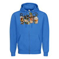 True Royal Fishing Coffee Cups Zipper Hoodie - FaDigitalArtStudio
