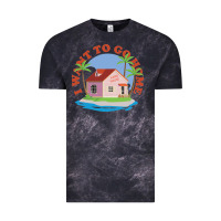 Cloud Black i want to go home Vintage Tee - linhVisuals