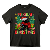 Asphalt meowy christmas black cat Heavy Core Tee - MaliasSmallBusiness