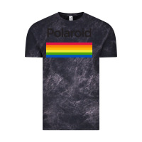 Cloud Black polaroid color spectrum horizontal Vintage Tee - linhVisuals