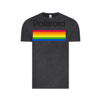 Vintage Black polaroid color spectrum horizontal Vintage Tee - linhVisuals
