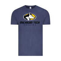 Vintage Denim michigan tech huskies Vintage Tee - linhVisuals