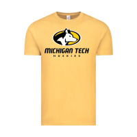 Vintage Mustard michigan tech huskies Vintage Tee - linhVisuals