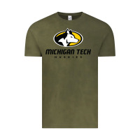 Vintage Olive michigan tech huskies Vintage Tee - linhVisuals