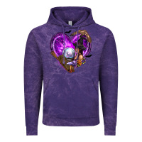 Cloud Purple Halloween Heart with Witch Vintage Hoodie - texasbilliewilder