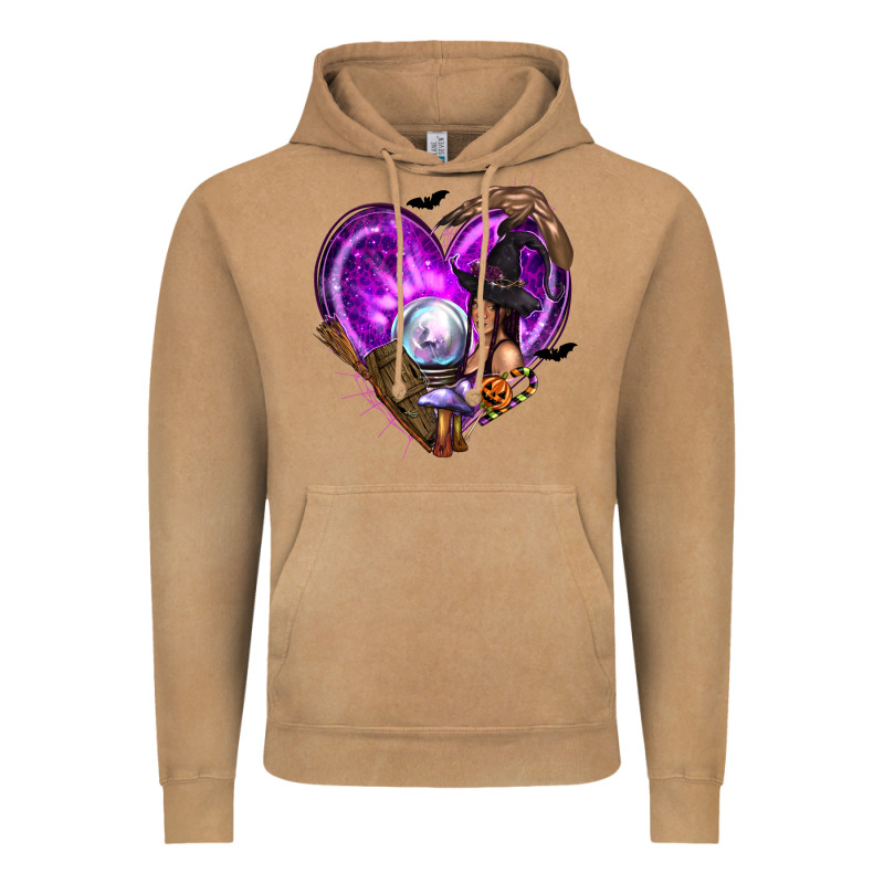 Halloween Heart With Witch Vintage Hoodie by texasbilliewilder | Teevron