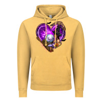 Vintage Mustard Halloween Heart with Witch Vintage Hoodie - texasbilliewilder