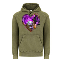 Vintage Olive Halloween Heart with Witch Vintage Hoodie - texasbilliewilder