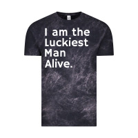 Cloud Black luckiest man alive Vintage Tee - linhVisuals