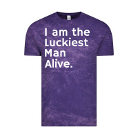 Cloud Purple luckiest man alive Vintage Tee - linhVisuals