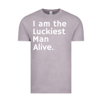 Vintage Zinc luckiest man alive Vintage Tee - linhVisuals