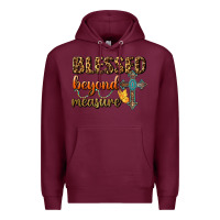 Burgundy Blessed Beyond Measure Premium Hoodie - BundleAndBundleShop