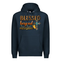 Navy Blessed Beyond Measure Premium Hoodie - BundleAndBundleShop