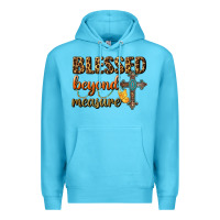 Ocean Blue Blessed Beyond Measure Premium Hoodie - BundleAndBundleShop
