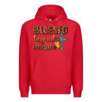 Red Blessed Beyond Measure Premium Hoodie - BundleAndBundleShop