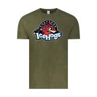 Vintage Olive Ice-Hogs Vintage Tee - linhVisuals