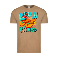 Vintage Coffee Beach please Vintage Tee - NancyCooperArtShop