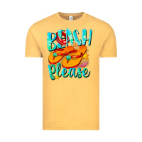 Vintage Mustard Beach please Vintage Tee - NancyCooperArtShop