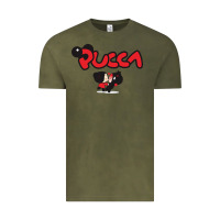 Vintage Olive pucca and garu Vintage Tee - linhVisuals