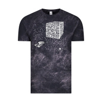 Cloud Black qr code cube we are the borg Vintage Tee - linhVisuals