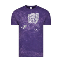 Cloud Purple qr code cube we are the borg Vintage Tee - linhVisuals