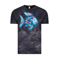 Cloud Black rainbow fish Vintage Tee - linhVisuals