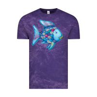 Cloud Purple rainbow fish Vintage Tee - linhVisuals