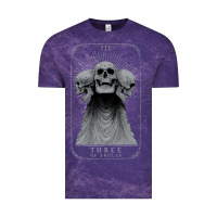 Cloud Purple hunt showdown anniversary three of skulls black t shirt Vintage Tee - linhVisuals