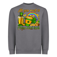 Storm St. Patrick's All you need is coffee and luck Heavyweight Sweatshirt - OliviaCreatesArt