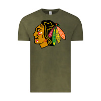 Vintage Olive the  blackhawks Vintage Tee - linhVisuals