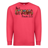 Cardinal she is strong provebs Premium Sweatshirt - CowhideDigitalArt