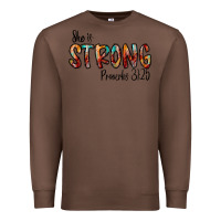 Chestnut she is strong provebs Premium Sweatshirt - CowhideDigitalArt