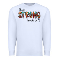 White she is strong provebs Premium Sweatshirt - CowhideDigitalArt